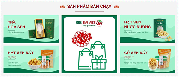 Những sản phẩm nổi bật tại Sen Đại Việt